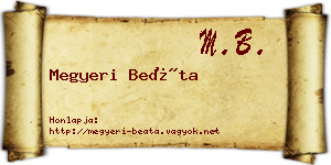Megyeri Beáta névjegykártya